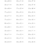 36 Horizontal Multiplication Facts Questions -- 30-9 (A) regarding Printable Multiplication Flash Cards 0-9