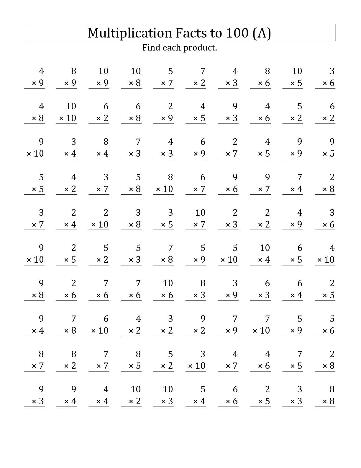3Rd Grade Multiplication Worksheets - Best Coloring Pages intended for Worksheets Multiplication 3Rd Grade