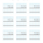 4-Digit3-Digit Multiplication With Grid Support (A) inside Printable Multiplication Worksheets 0-4