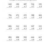 4 Maths Sheets For Year 4 4Th Grade Multiplication throughout Multiplication Worksheets Large Numbers