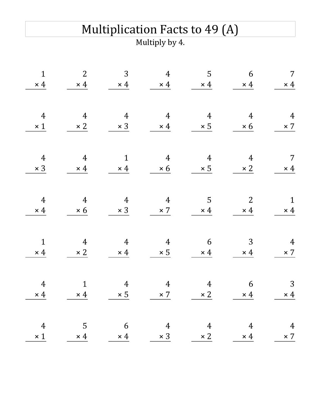 4 Times Table Worksheets | Printable Shelter pertaining to Printable Multiplication Table 4 4 Times Table Worksheets | Printable Shelter pertaining to Printable Multiplication Table 4