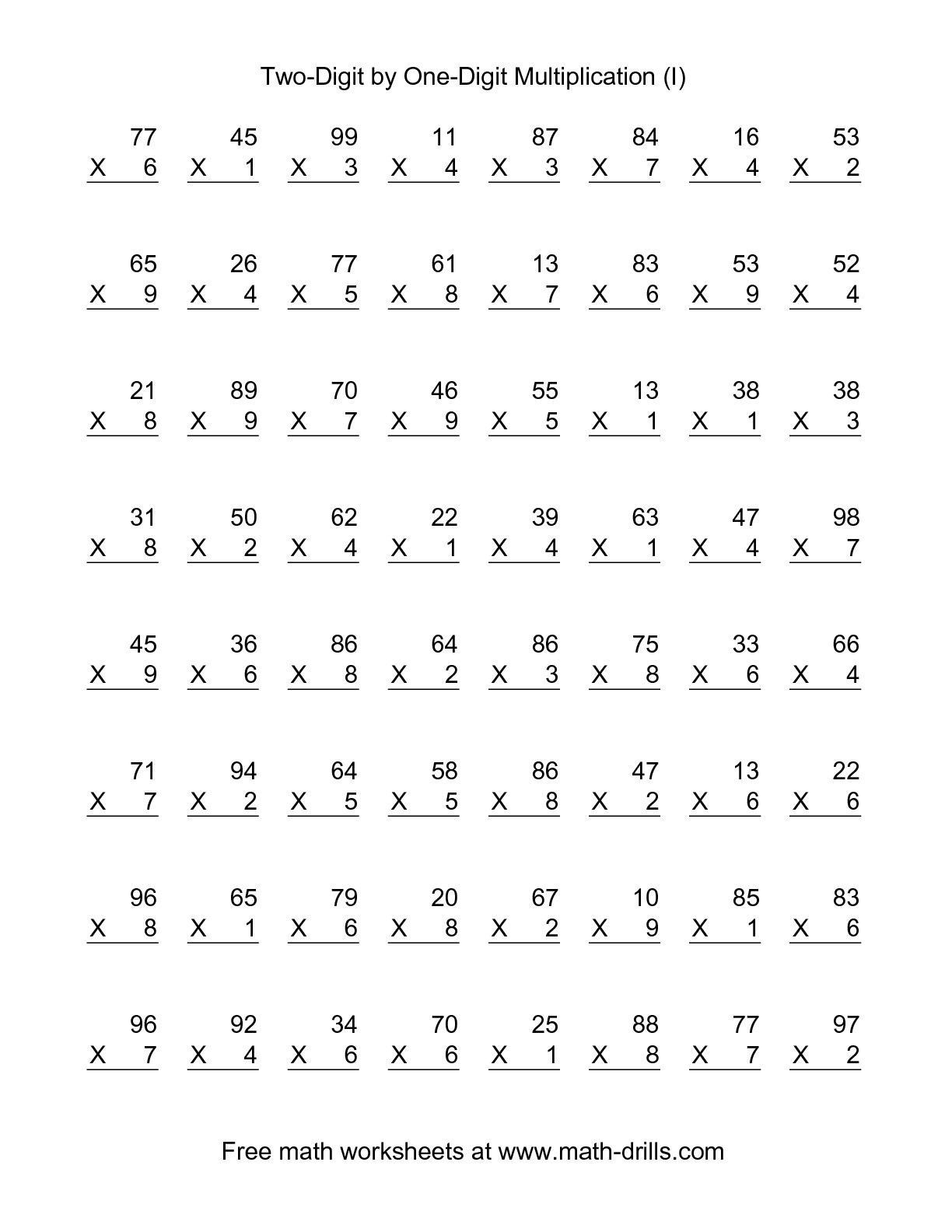 Printable Multiplication Practice PrintableMultiplication