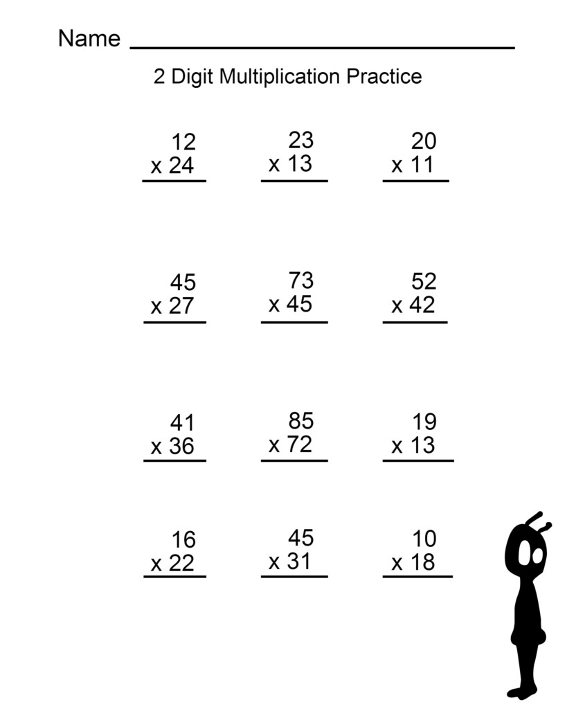 4Th Grade Multiplication Worksheets   Best Coloring Pages Throughout Multiplication Worksheets Of 2