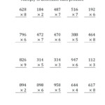 5Th Grade Multiplication Worksheets #3Digitmultiplication pertaining to Printable Multiplication Worksheets 4Th Grade
