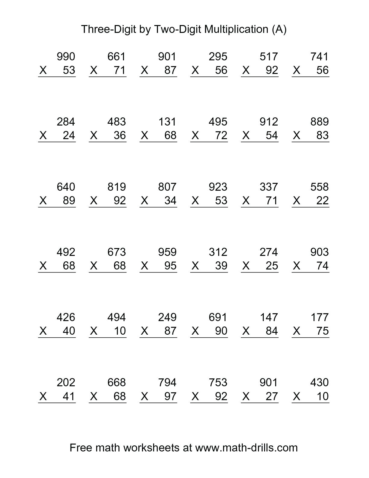 5Th Grade Multiplication Worksheets For Printable. 5Th Grade inside Printable Multiplication Rhymes