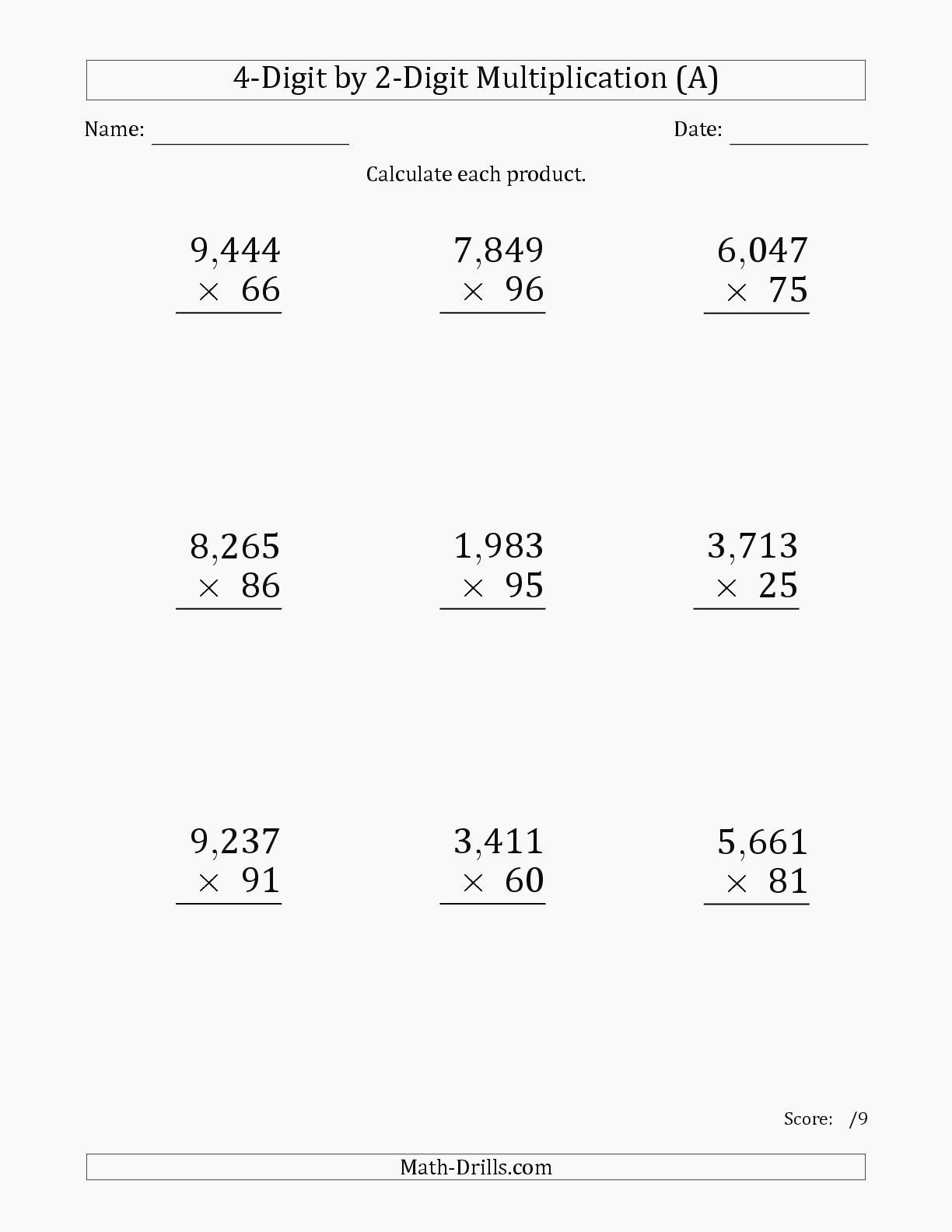 5Th Grade Multiplication Worksheets For Printable. 5Th Grade with Multiplication Worksheets 4 Digits 5Th Grade Multiplication Worksheets For Printable. 5Th Grade with Multiplication Worksheets 4 Digits