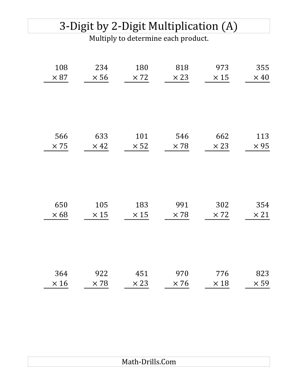 5Th Grade Multiplication Worksheets To Free Download. 5Th regarding Multiplication Printables 5Th Grade