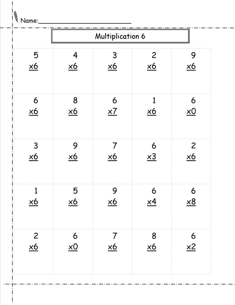 6 Times Table Worksheets To Learn Multiplication | Loving With Printable Multiplication Table Worksheets
