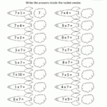 7 Times Table for Multiplication Worksheets 7-12