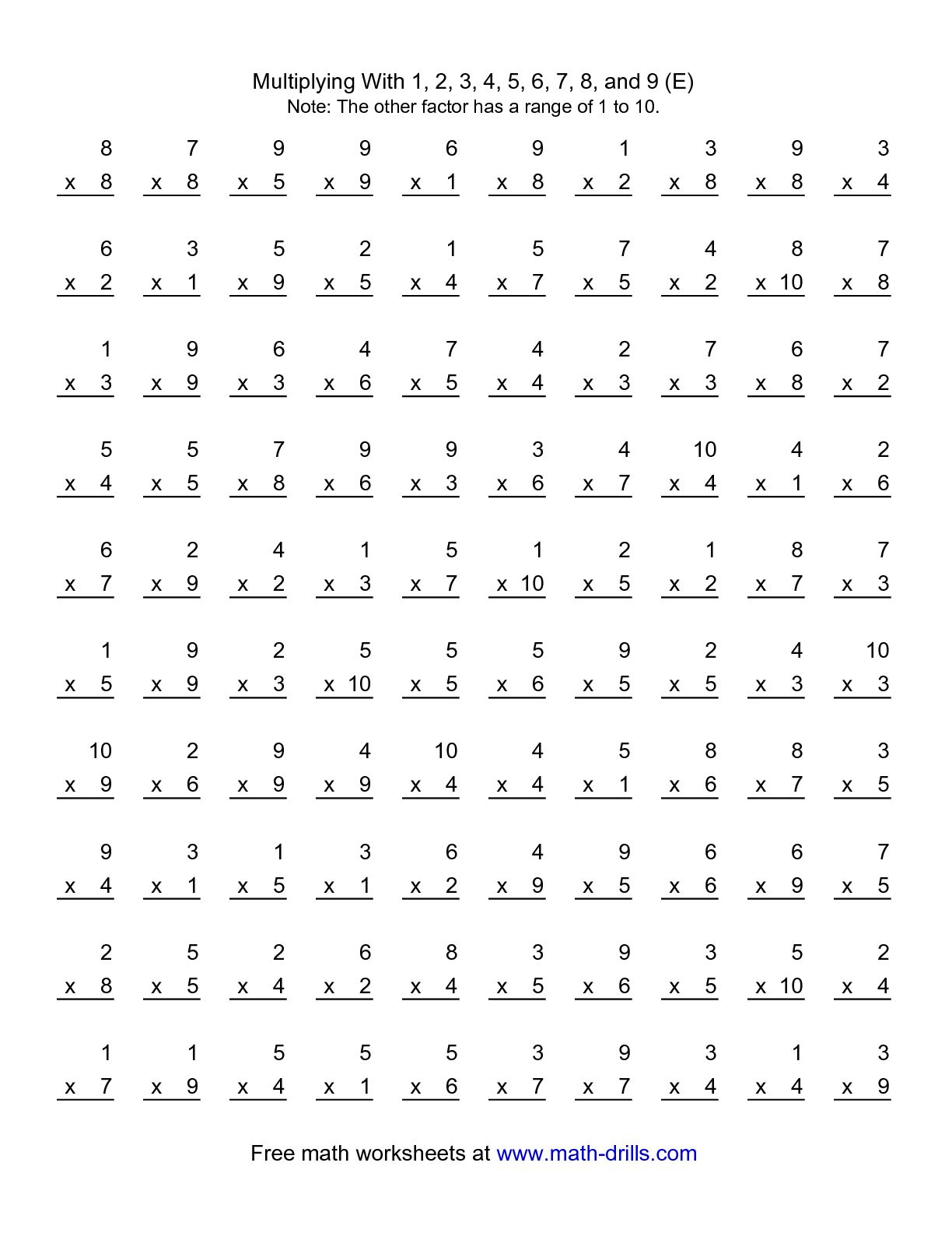 7 Times Tables Drills Worksheet | Printable Worksheets And with Multiplication Worksheets 7S And 8S 7 Times Tables Drills Worksheet | Printable Worksheets And with Multiplication Worksheets 7S And 8S
