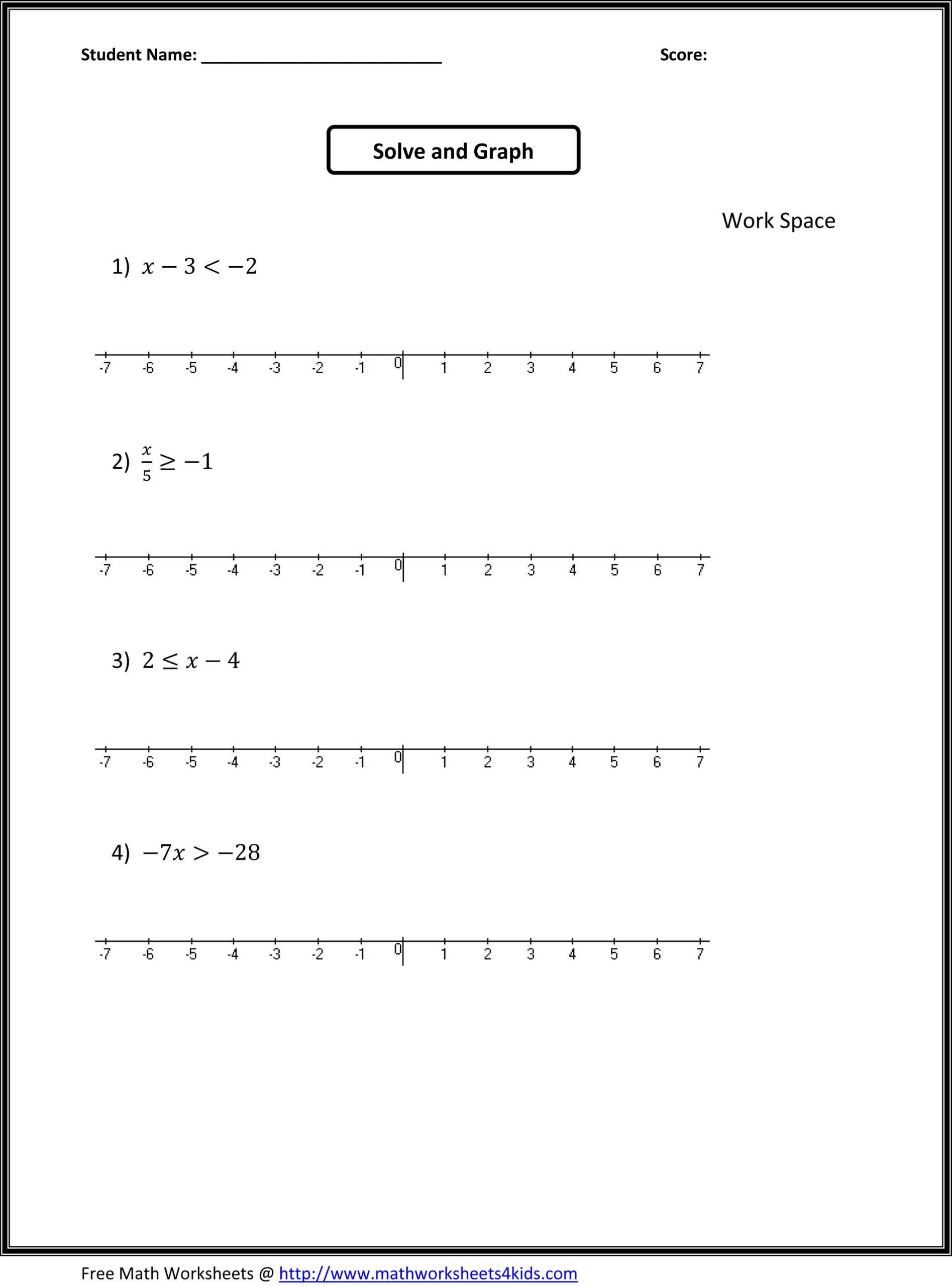 7Th Grade Algebra Worksheets | 7Th Grade Math Worksheets inside Free Printable Multiplication Worksheets 7Th Grade