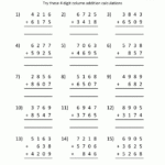 8 Grade Math Worksheets | Free Addition Worksheets Column for Multiplication Worksheets 8Th Grade