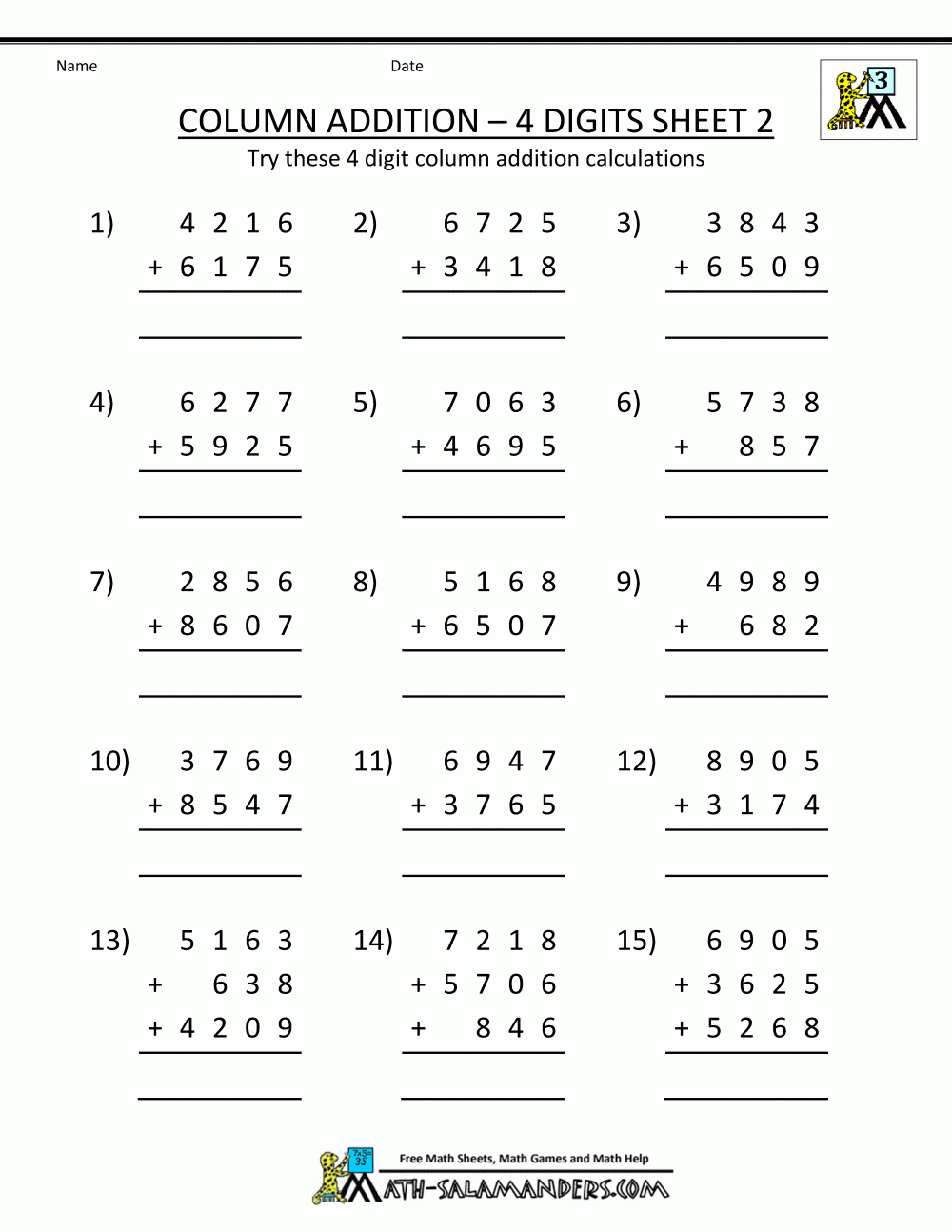 8 Grade Math Worksheets | Free Addition Worksheets Column for Multiplication Worksheets 8Th Grade