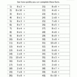 8 Times Table Within Printable Fill In Multiplication Table