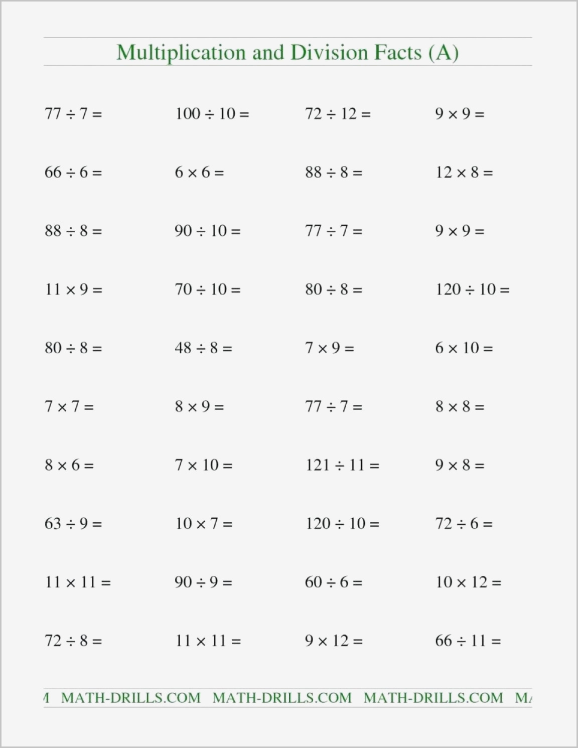 Advanced Integers Worksheet | Printable Worksheets And pertaining to Multiplication Worksheets 7S