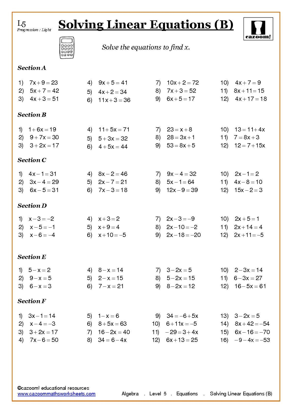 Algebra Solving Equations At Ks3 And Ks4 | Algebra inside Multiplication Worksheets Ks4