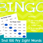 Bingo! 2Nd 100 Fry Sight Words – Eduprintables In Printable Multiplication Bingo Calling Cards