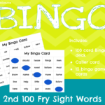 Bingo! 2Nd 100 Fry Sight Words – Eduprintables in Printable Multiplication Bingo Calling Cards