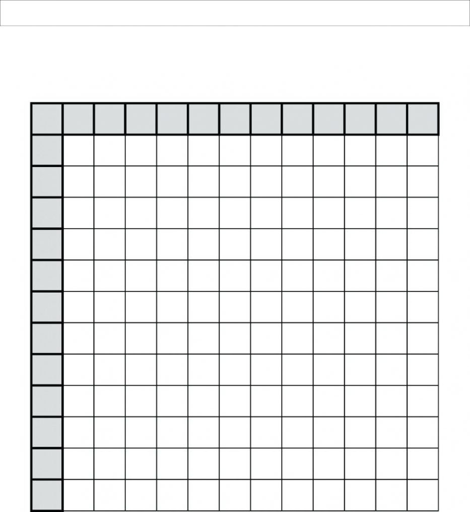 Blank Multiplication Table Worksheets – Paper Worksheets regarding Printable Empty Multiplication Chart