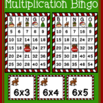 Christmas Multiplication Bingo ~ Class Party Game ~ Grades 3 For Printable Multiplication Bingo Game