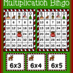 Christmas Multiplication Bingo ~ Class Party Game ~ Grades 3 for Printable Multiplication Bingo Game