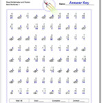 Collection Of Multiplication And Division Worksheets That throughout Multiplication Worksheets Mixed