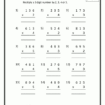 Color3 Digit Multiplication Worksheets | Multiplication for Multiplication Worksheets Ks2 Year 4