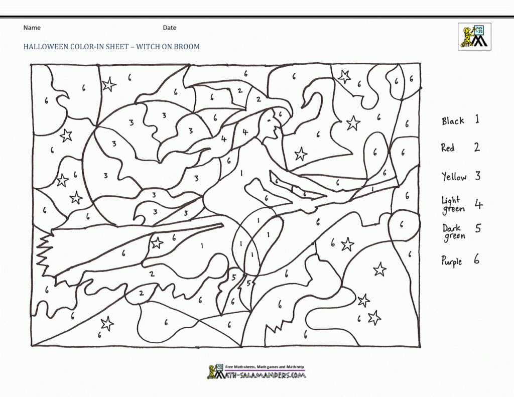 Coloring Page ~ Halloween Colornumber In Pages Witch On with Free Printable Halloween Multiplication Color By Number Coloring Page ~ Halloween Colornumber In Pages Witch On with Free Printable Halloween Multiplication Color By Number