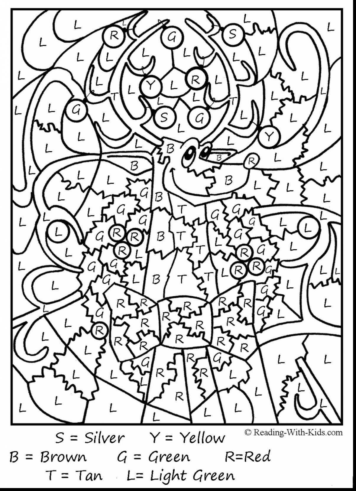 Coloring Pages : Inspirationaltion Colornumber with Printable Multiplication Color By Number