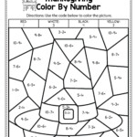 Coloring Pages : Thanksgiving Colornumber Subtraction inside Multiplication Worksheets Elementary