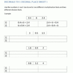 Decimal Division Worksheets Inside Worksheets Multiplication Decimals