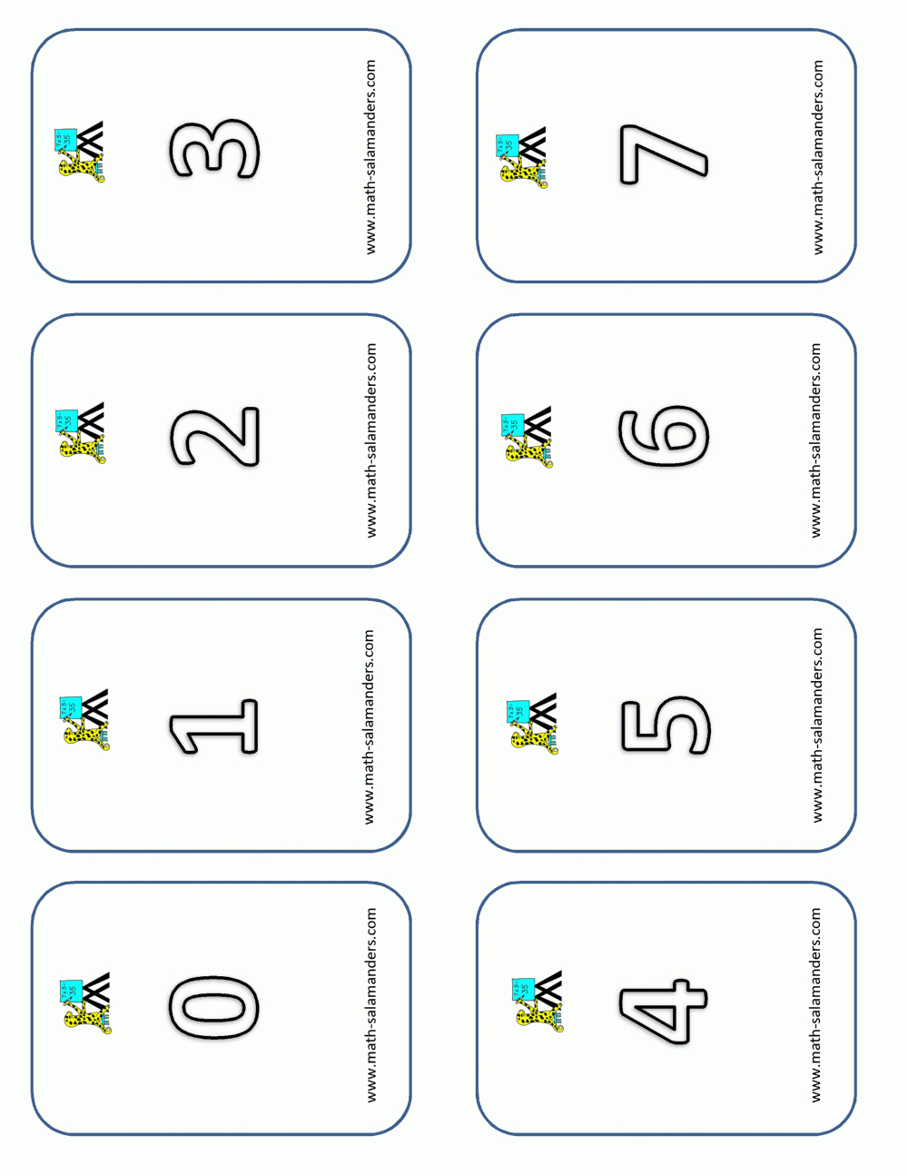 Digit Cards regarding Printable Multiplication Flash Cards 0-9