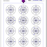 Division Fact Circles throughout Multiplication Worksheets Random