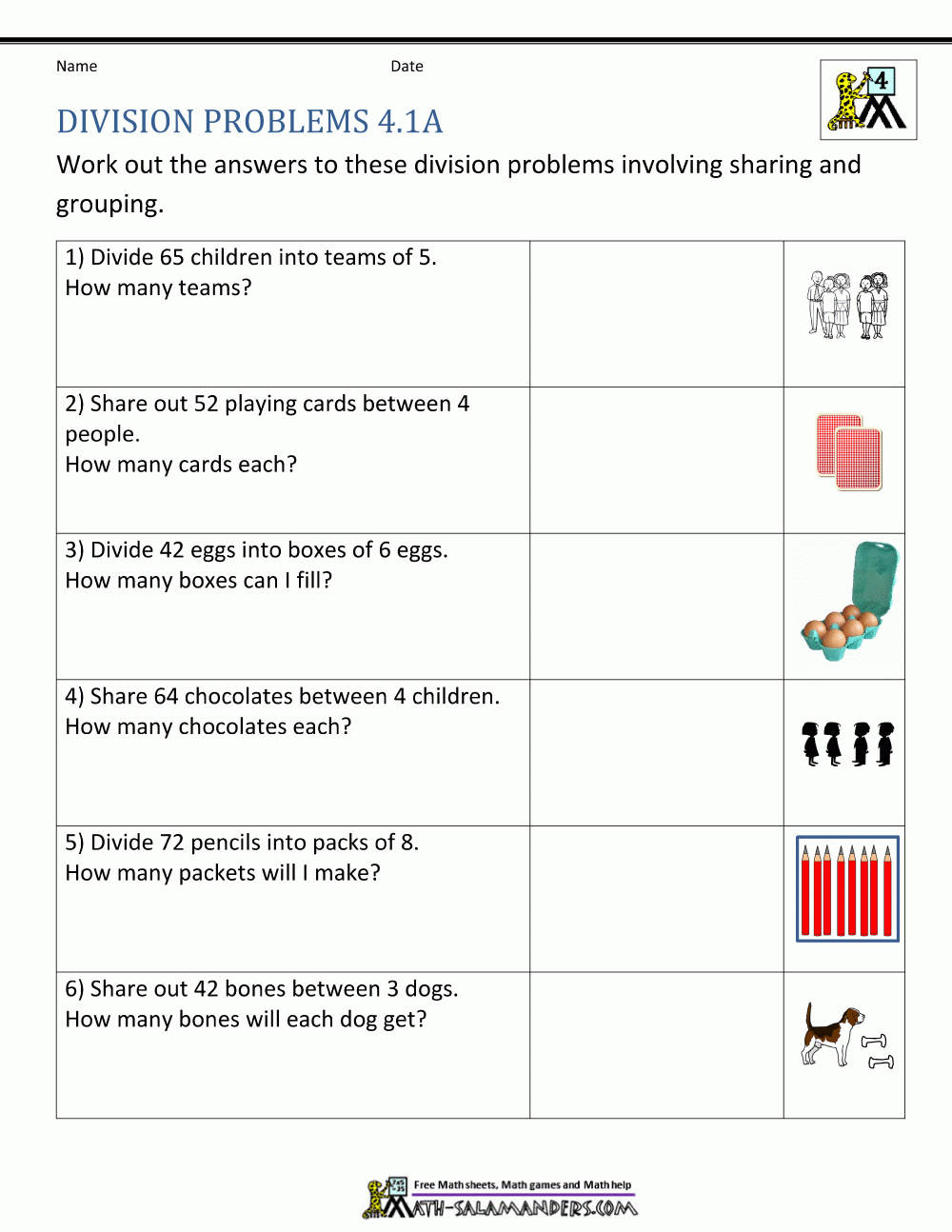 Multiplication And Division Worksheet Grade 4