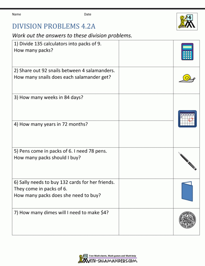 Division Worksheets Grade 4 with Printable Multiplication And Division Worksheets Grade 4