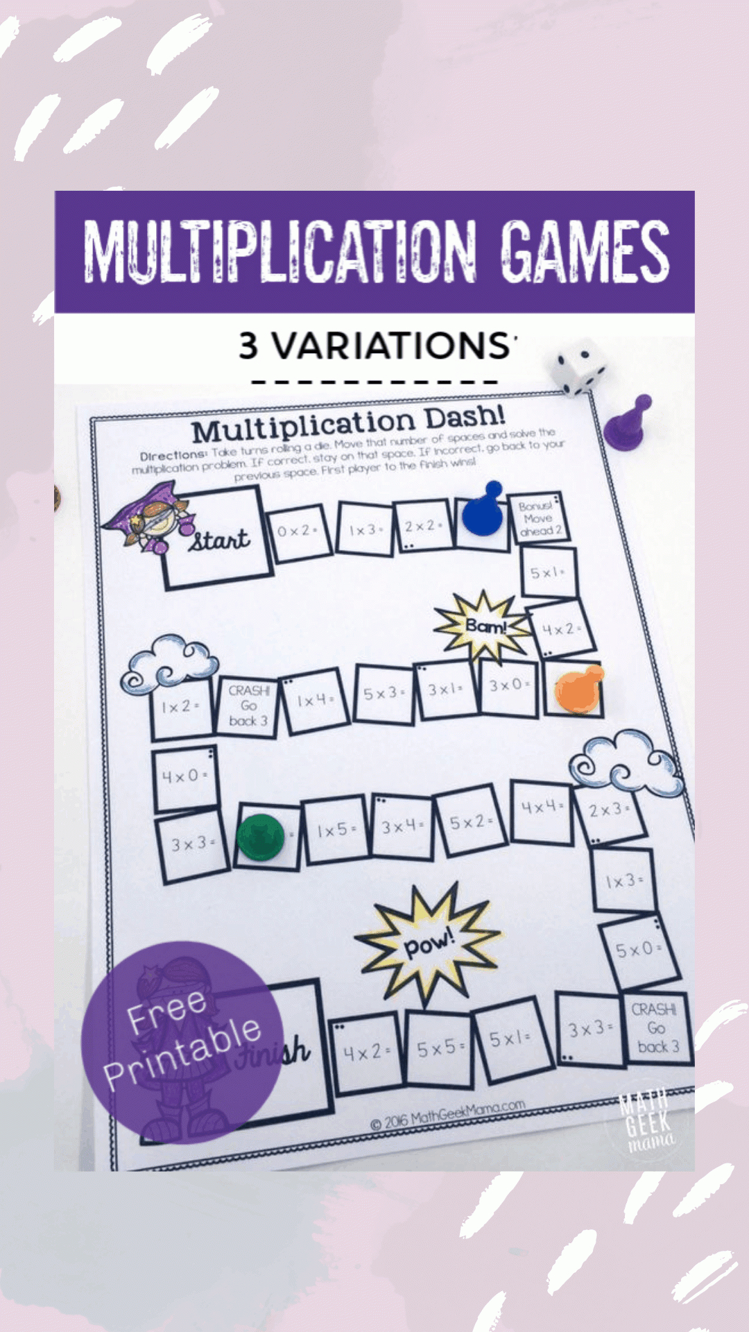 Easy, Low Prep Printable Multiplication Games! {Free} | Easy throughout Easy Printable Multiplication Games