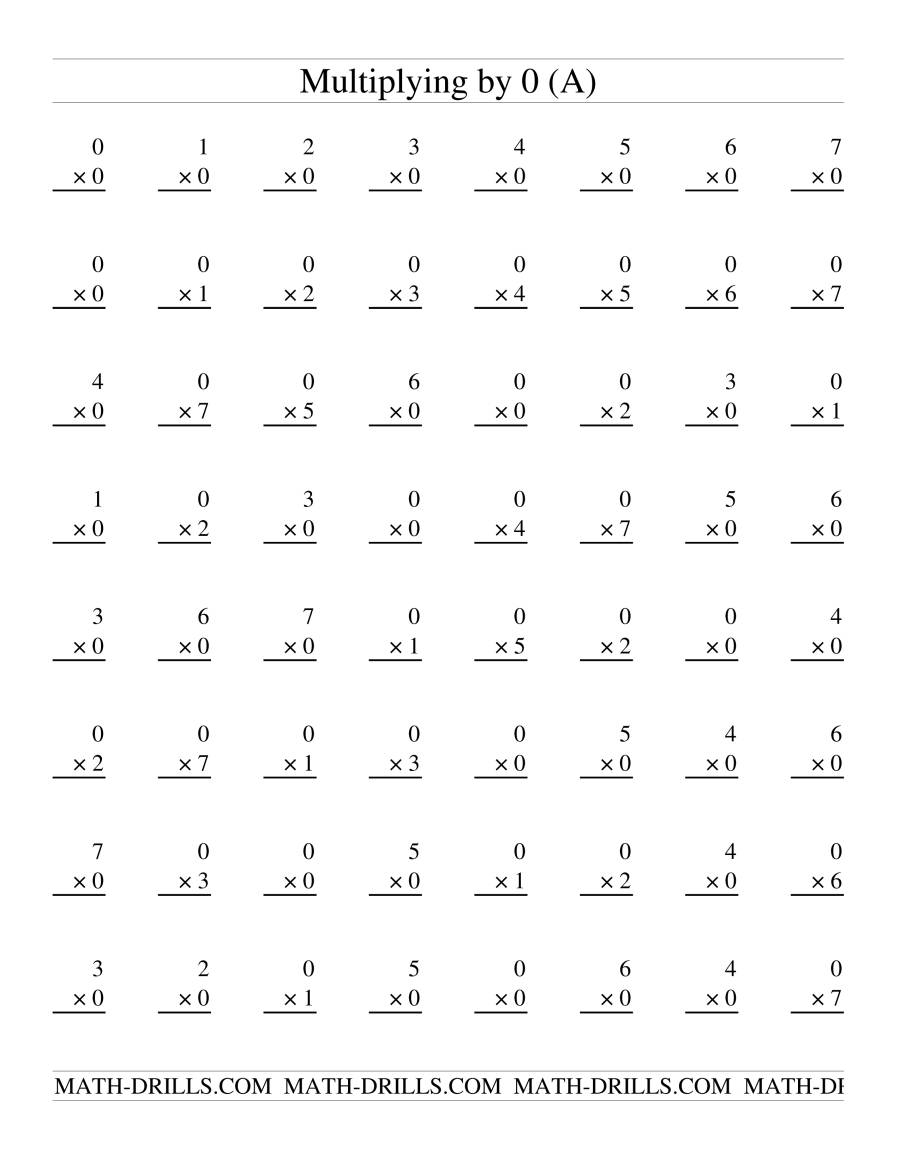 Facts To 49 -- Multiplying0 (A) with regard to Multiplication Worksheets X0