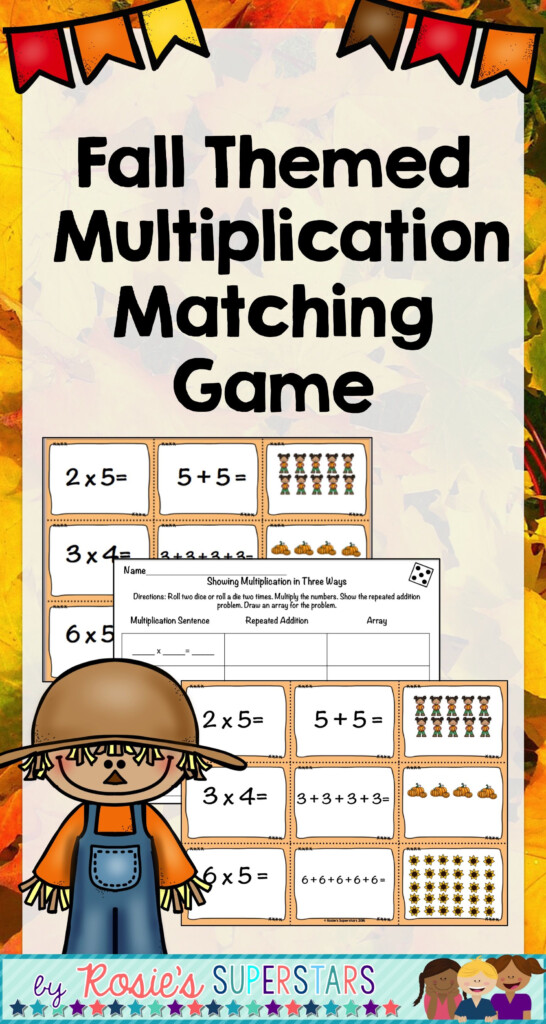 Fall Themed Multiplication Matching Game | Multiplication Within Printable Multiplication Memory Game Fall Themed Multiplication Matching Game | Multiplication Within Printable Multiplication Memory Game