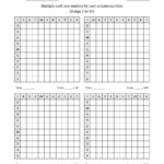 Five Minute Multiplying Frenzy (Factor Range 1 To 10) (4 throughout Printable 5 Minute Multiplication Drill