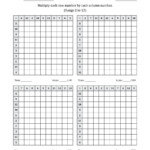 Five Minute Multiplying Frenzy (Factor Range 2 To 12) (4 pertaining to Multiplication Worksheets 5 Minute Drills