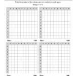 Five Minute Multiplying Frenzy    Four Charts Per Page Within Printable Multiplication Chart 4 Per Page