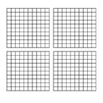 Four Blank Hundred Charts for Printable Multiplication Chart 4 Per Page