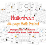 Free 30 Page Halloween Multiplication Packet: Math Inside Printable Multiplication Packet