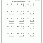 Free 3Rd Grade Math Worksheets Multiplication 2 Digits1 Inside Multiplication Worksheets Year 2