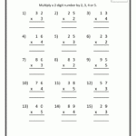 Free 3Rd Grade Math Worksheets Multiplication 2 Digits1 with Worksheets Multiplication Grade 1