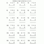 Free 4Th Grade Math Worksheets Multiplication 3 Digits1 Regarding Multiplication Worksheets Year 4
