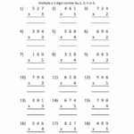 Free 4Th Grade Math Worksheets Multiplication 3 Digits1 regarding Multiplication Worksheets Year 4