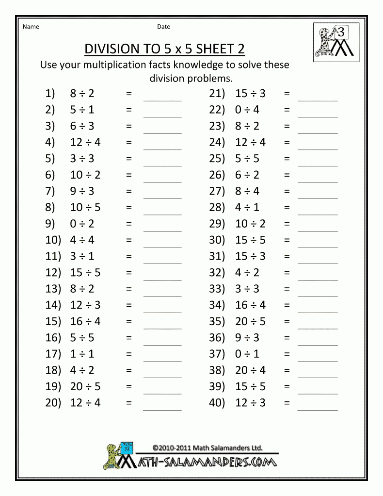 Free-Division-Worksheets-Division-Tables-To-5X5-2.gif 790 for Printable Multiplication And Division Table Free-Division-Worksheets-Division-Tables-To-5X5-2.gif 790 for Printable Multiplication And Division Table
