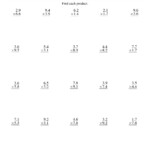 Free Download Math Worksheets Multiplying Decimals Foto With Worksheets Multiplication Decimals