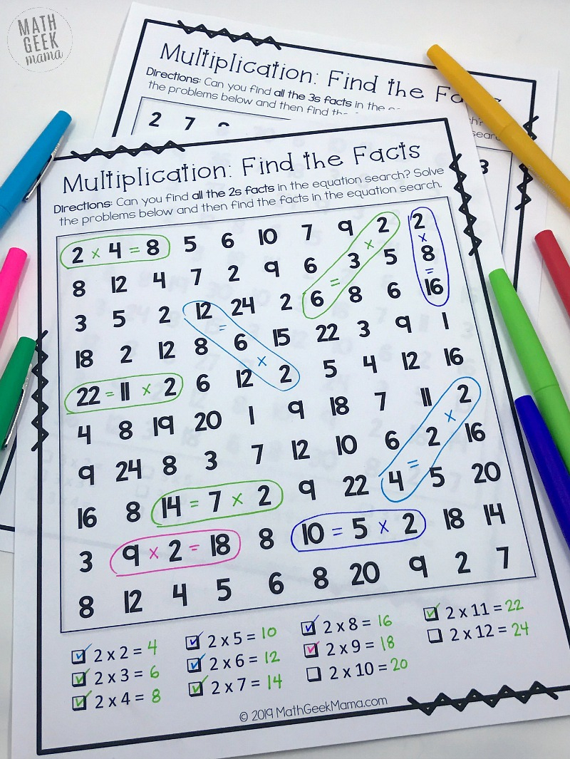 Free} Equation Search: Fun Multiplication Games For 3Rd Grade regarding Printable Multiplication Games